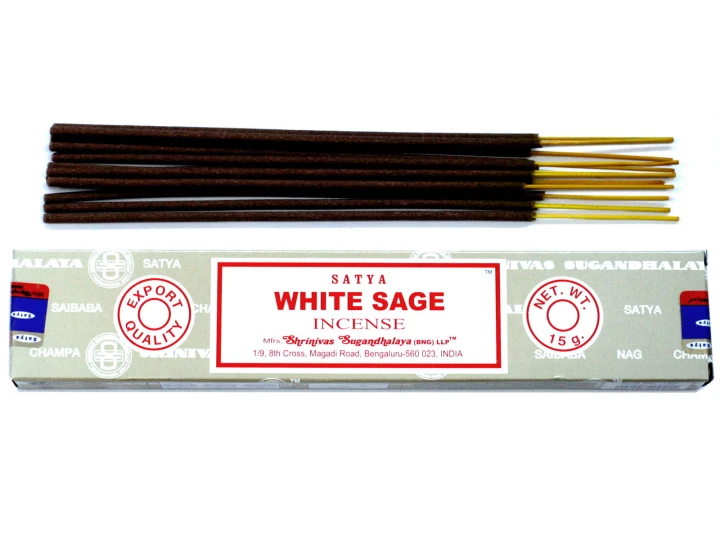 Kadzidełka Satya BIAŁA SZAŁWIA White Sage 15szt.1.jpg