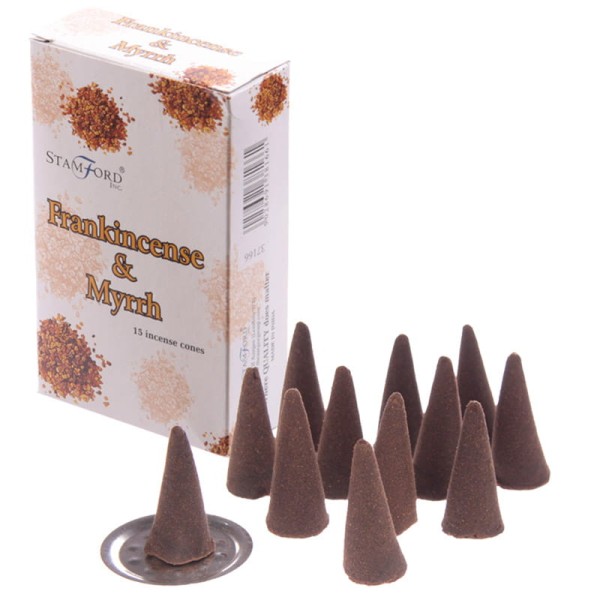 Kadzidełko stożkowe Stamford - o zapachu KADZIDŁOWCA i MIRRY Frankincense & Myrrh