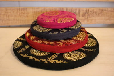 Podkładka do misy śpiewającej brokat -płaska - 30 cm granatowa