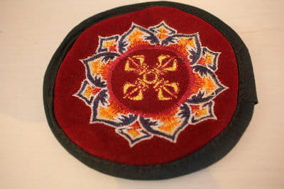 Podkładka, poduszka pod misę tybetańską pad mandala -podwójna dorjé 16  cm