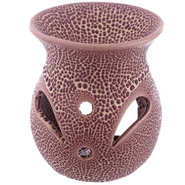 Kominek Zapachowy Mały Ceramiczny  - Piękny Teksturowany fioletowy