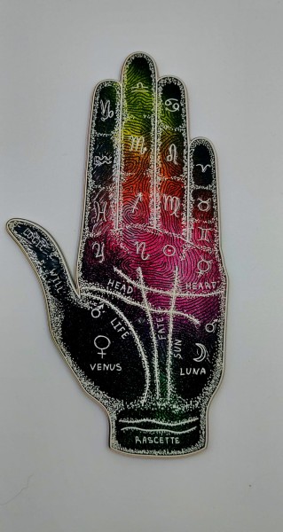 Podstawka pod kadzidełka ze stali nierdzewnej - Motyw Dłoni 