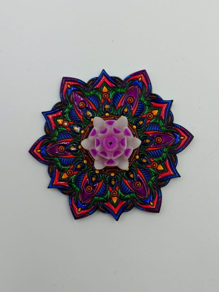 Podstawka pod kadzidełka - fioletowa mandala