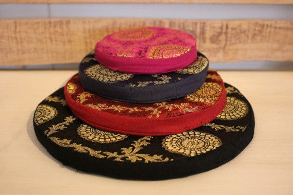 Podkładka, mata, poduszka do misy tybetańskiej -płaska 20 cm niebieska