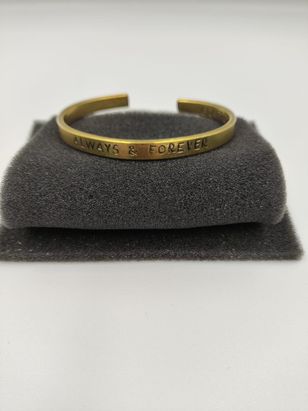 Inspirująca Bransoletka z Mosiądzu Always & Forever