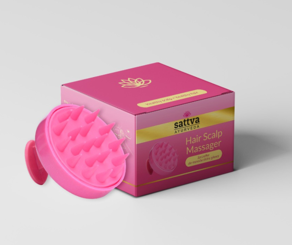 Masażer do skóry głowy różowy