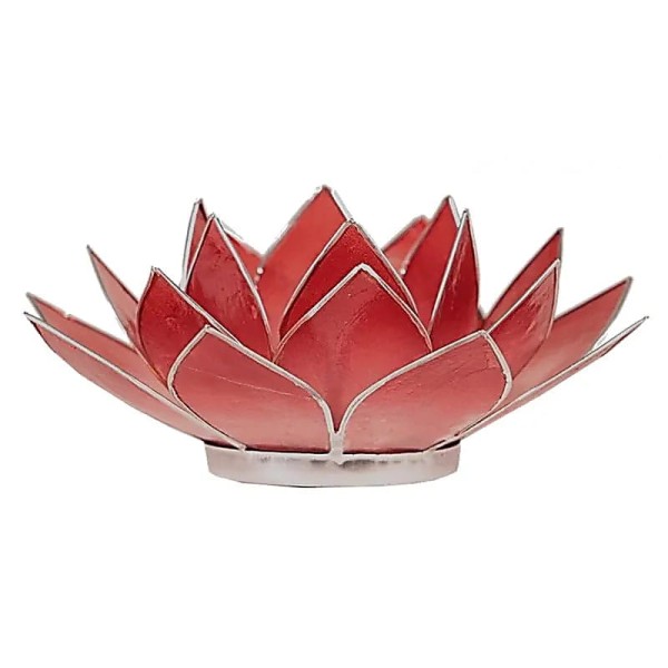 Świecznik tealight Muszla Capiz Kwiat Lotosu czakra podstawy 13,5cm