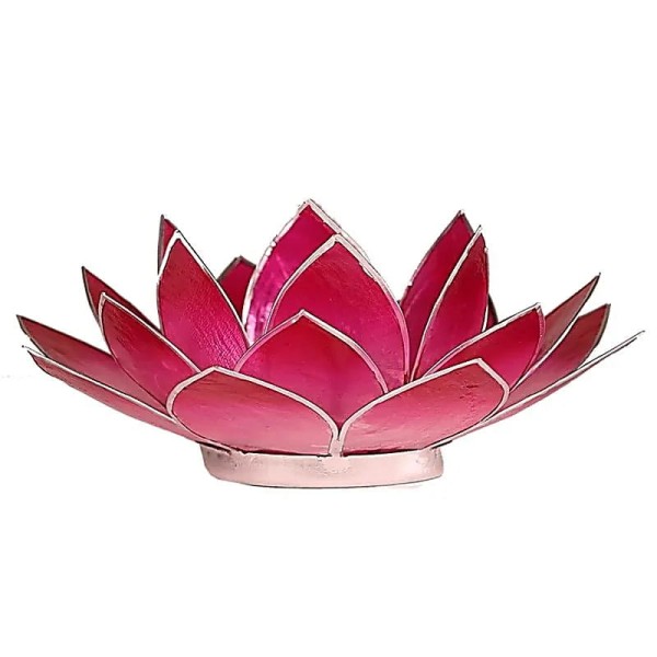 Świecznik tealight Muszla Capiz Kwiat Lotosu  czakra 13,5cm