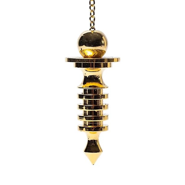 Wahadło mosiężne pozłacane Kwiat Życia 5 cm