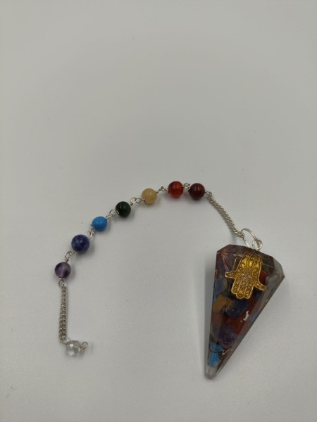 Wahadełko z Orgonitem Czakry - Hamsa Kolorowe