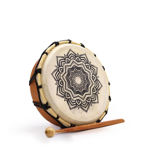 Bęben Szamański Mandala z pałeczką- 20 cm