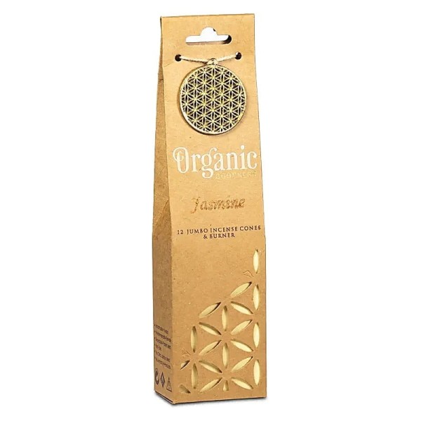 Kadzidełka stożkowe Organic Goodness Jaśmin + podstawka