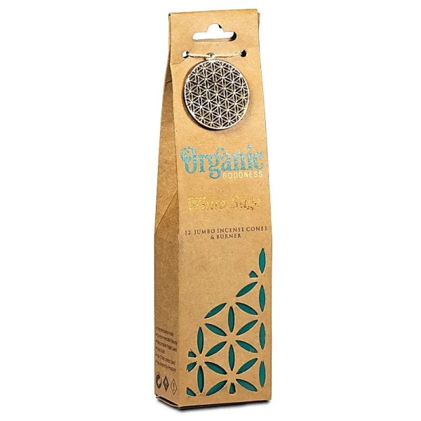 Kadzidełka stożkowe Organic Goodness Biała Szałwia - podstawka