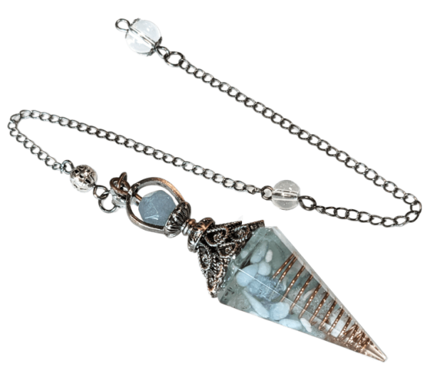 Wahadełko z akwamarynu i orgonitu 