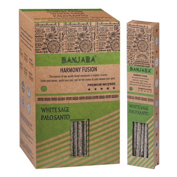 Kadzidełka patyczkowe Banjara Palo Santo - Biała Szałwia