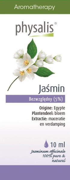 Olejek  JAŚMIN WIELKOKWIATOWY ABSOLUT (JASMIJN) 10ml PHYSALIS