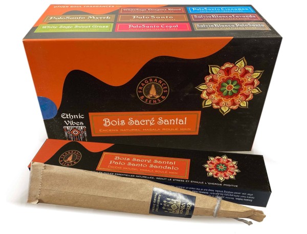  Kadzidła Zapachy i Etniczne Klimaty Palo Santo i Drzewo Sandałowe Masala 15g