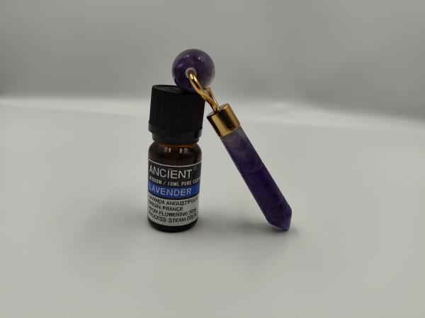 Mini Masażer do Twarzy - Ametyst + olejek lawendowy 10ml w prezencie 