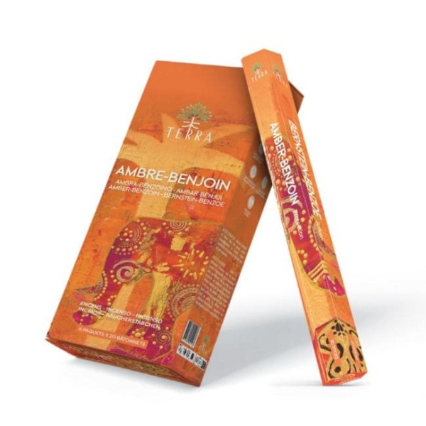 Kadzidło benzoinowe Bursztyn Terra Hexa bez węgla drzewnego 30gr