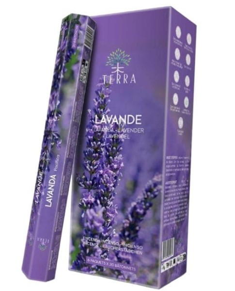 Kadzidło Terra Lawenda hexa bez węgla drzewnego 30gr