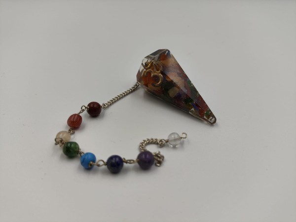 Wahadełko z orgonitem czakry OM wzór 1