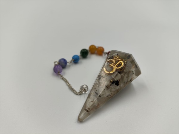 Wahadełko z orgonitem czakry OM wzór 2