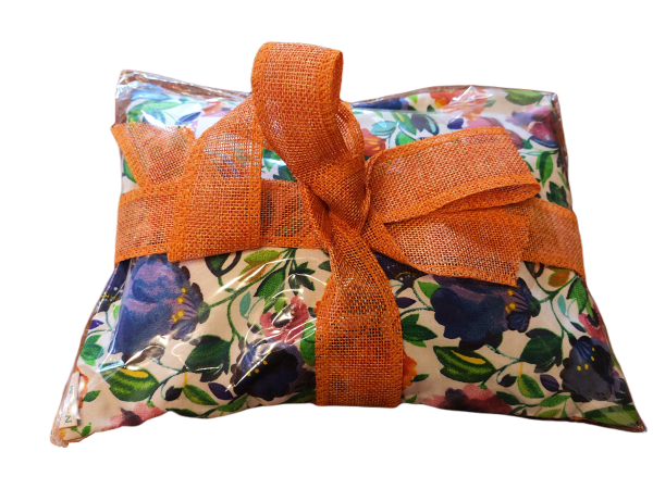 Poduszka relaksacyjna z chmielem i łuską gryki 230g 28x22cm wzór Kwiaty