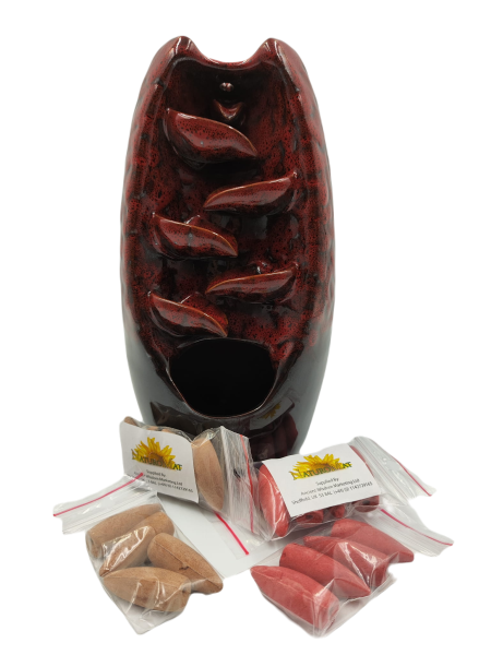 Kominek - BackFlow Wodospad (Czerwony) z kadzidełkami