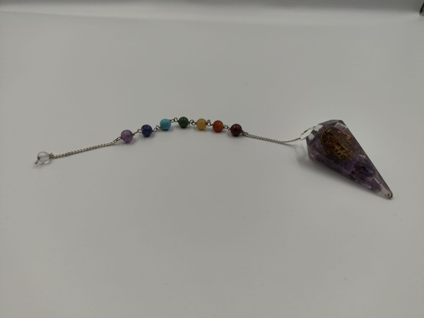 Wahadełko z Orgonitem Czakry - Hamsa Fioletowe