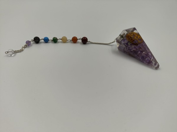 Wahadełko z Orgonitem Czakry - Drzewo Życia - Fioletowy