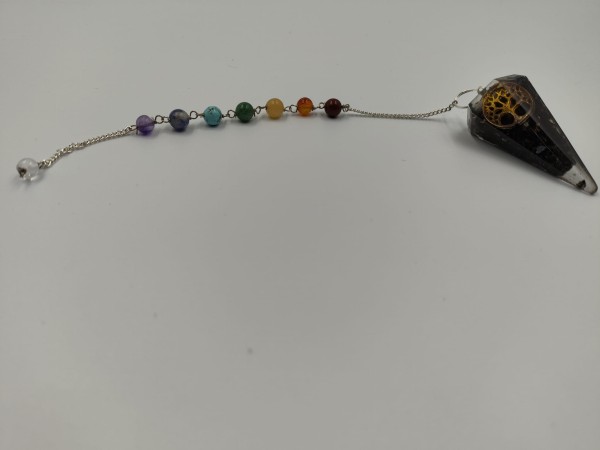 Wahadełko z Orgonitem Czakry - Drzewo Życia - Czarny