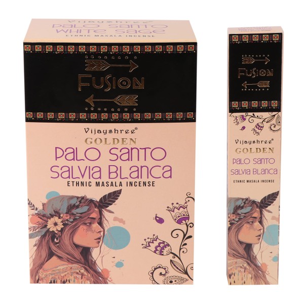 Kadzidełka Golden Fusion  - Palo Santo i Biała Szałwia 15g