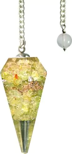 Wahadełko orgonitowe z kryształem perydotu