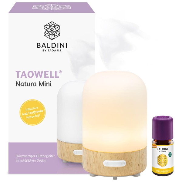 Taowell Natura Mini - Dyfuzor zapachowy z 5 ml olejkiem Feelfreude (Poczuj radość)