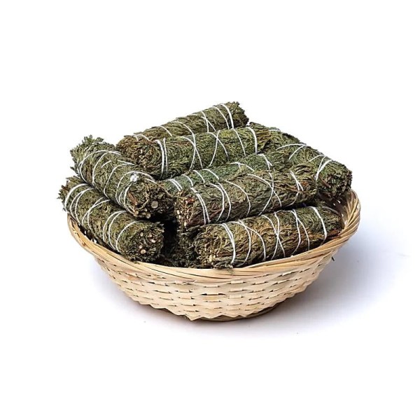 Kadzidło cedrowe w pęczku rozmiar S -  24 sztuki z koszykiem