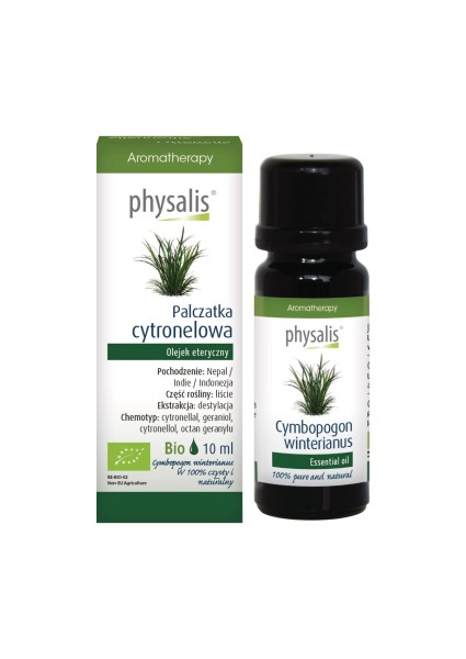 Olejek eteryczny BIO Physalis - Cytronella, Cytronellowy, Nepal 10ml