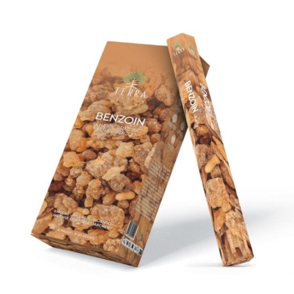 Kadzidło Terra Benzoin Hexa bez węgla drzewnego 30g