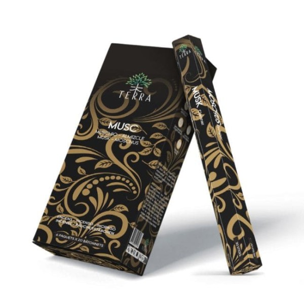 Kadzidło Terra Musk  Piżmo Hexa bez węgla drzewnego