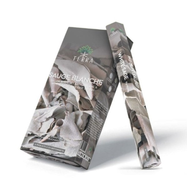 Kadzidło Terra Biała Szałwia  Hexa bez węgla drzewnego 30g