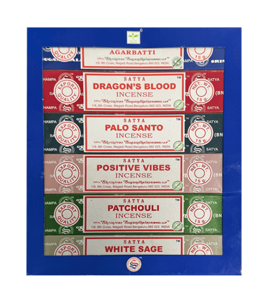 Zestaw Kadzidełek Satya Premium (6 x 15g) – Pełna Paleta Energetyczna