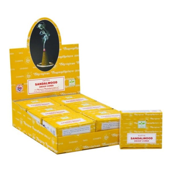 Kadzidełka Stożkowe Satya – Drzewo Sandałowe (Sandalwood) 15g
