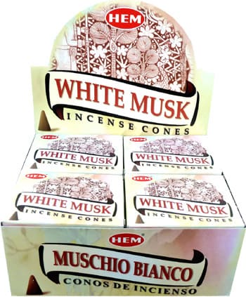 Kadzidło stożkowe  Białe Piżmo  White Musk - Hem