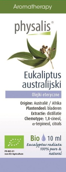 Olejek eteryczny BIO Physalis - Eukaliptus australijski, eucalyptus radiata 10ml 