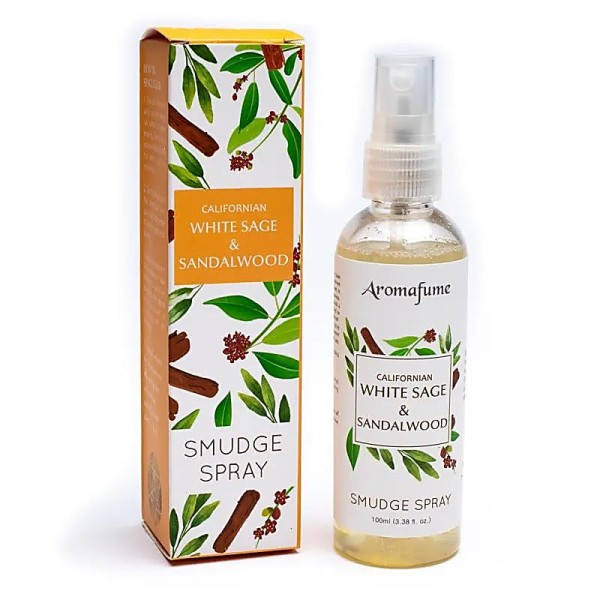 Naturalna mgiełka spray do aromatyzowania pomieszczeń z Białą Szałwią i Drzewem Sandałowym Aromafume 100 ml