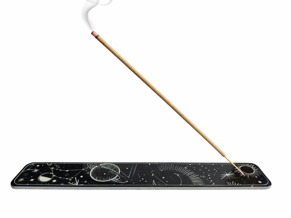 Podstawka pod kadzidełka metalowa, dwustronna - Black Sky