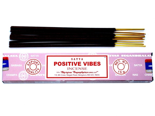 Kadzidełka Kadzidła SATYA - POZYTYWNE WIBRACJE Positive Vibes - 15 g