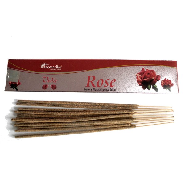 Kadzidełka Kadzidła Vedic Aromatica - Róża Rose - 12szt.